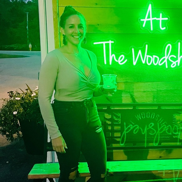 FINAL PRICE: Aura Tan Long-Sleeve Ribbed Fabric Bodysuit - Picture 6 of 7